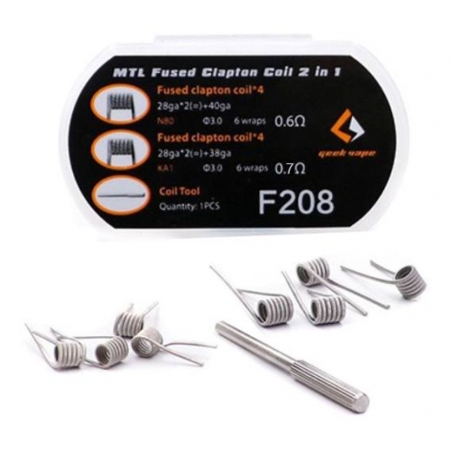 Coil Pré feita MTL - Geekvape 0,6/0,8 OHM pack 8 F208
