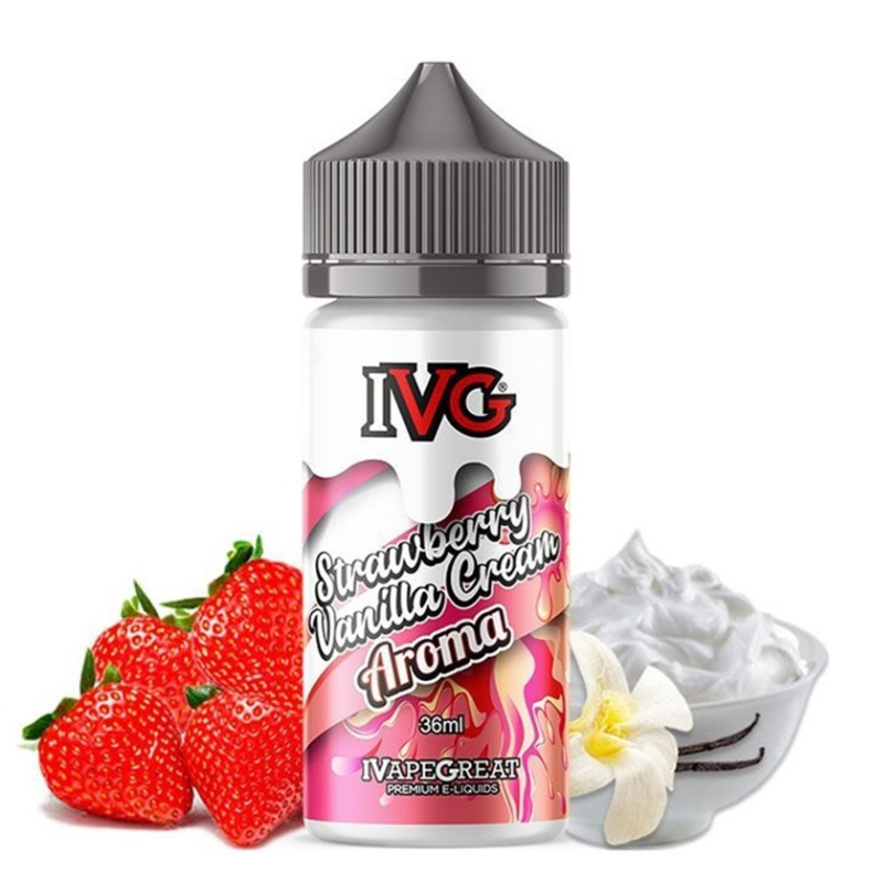 Morango e Baunilha 36ml - Garrafa de 120ml
